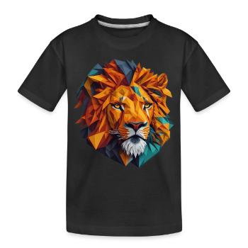 Tête de lion - T-shirt bio Premium Enfant - noir - Devant