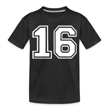 16 - T-shirt bio Premium Enfant - noir - Devant