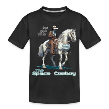 Space Cowboy - Kids' Premium Organic T-Shirt - black - Front