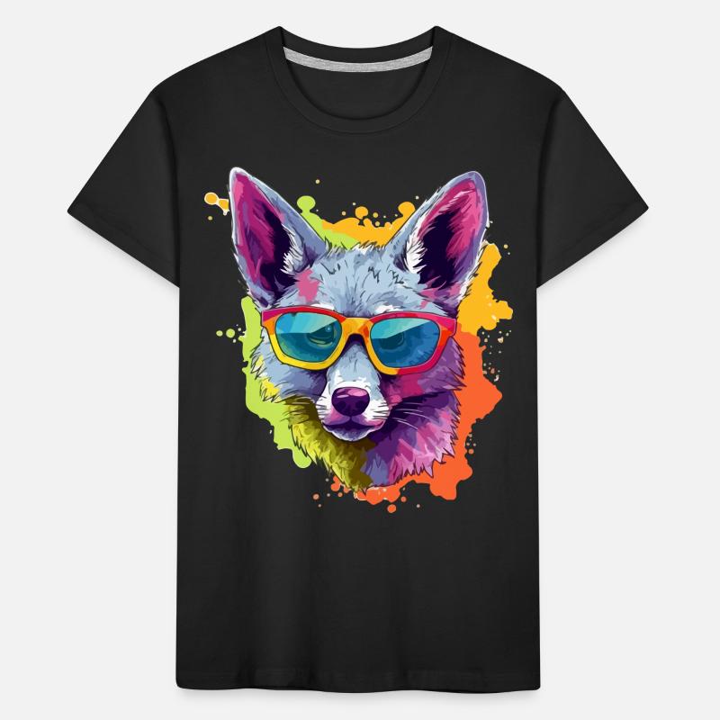 Leo, der Schakal mit der Brille Kinder Premium Bio T-Shirt