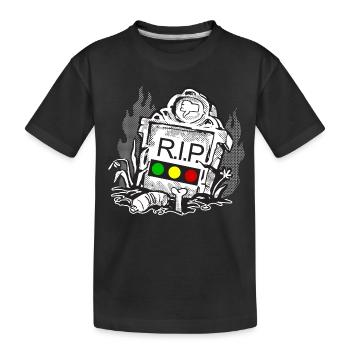 Feu tricolore reposer en toute tranquillité RIP - T-shirt bio Premium Enfant - noir - Devant