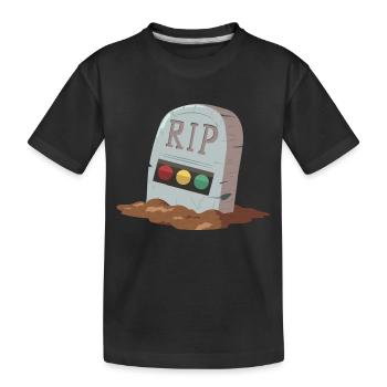 Feu tricolore reposer en toute tranquillité RIP - T-shirt bio Premium Enfant - noir - Devant