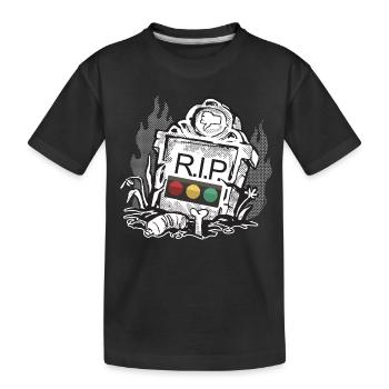 Feu tricolore reposer en toute tranquillité RIP - T-shirt bio Premium Enfant - noir - Devant