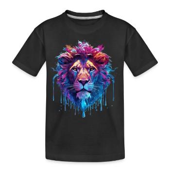 Spiritual Lion Spell - Kids' Premium Organic T-Shirt - black - Front