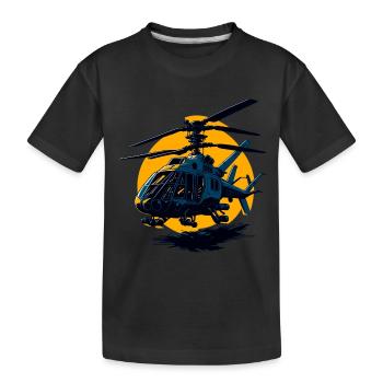 Illustration d’hélicoptère - T-shirt bio Premium Enfant - noir - Devant