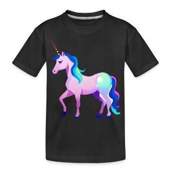 Licorne Mythique Animal Licorne Fille Licornes - T-shirt bio Premium Enfant - noir - Devant