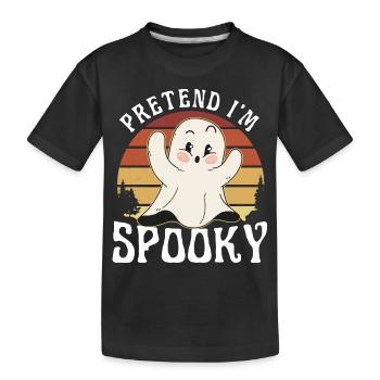 Costume d’Halloween fantôme groovy mignon, faire semblant que je suis - T-shirt bio Premium Enfant - noir - Devant