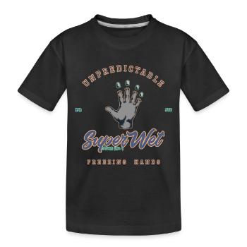 Unpredictable freezing hands (Clean Style) - Kids' Premium Organic T-Shirt - black - Front
