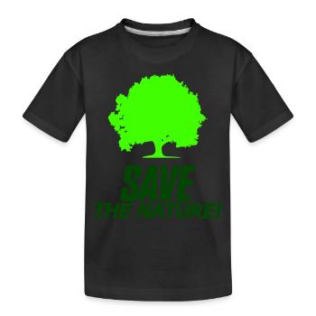 Arbre Sauvez la Nature - T-shirt bio Premium Enfant - noir - Devant