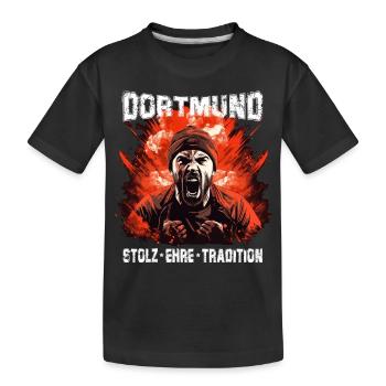 Dormund Ultras Stolz Ehre Tradition - Kinder Premium Bio T-Shirt - Schwarz - Vorne