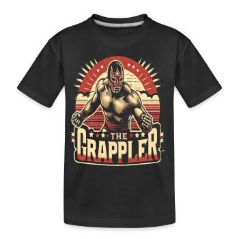 The Grappler - Kinder Premium Bio T-Shirt - Schwarz - Vorne