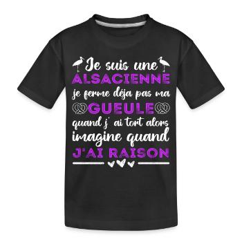 Je suis une Alsacienne humour Alsace cadeau - T-shirt bio Premium Enfant - noir - Devant