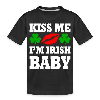 kiss me im irish baby - T-shirt bio Premium Enfant - noir - Devant