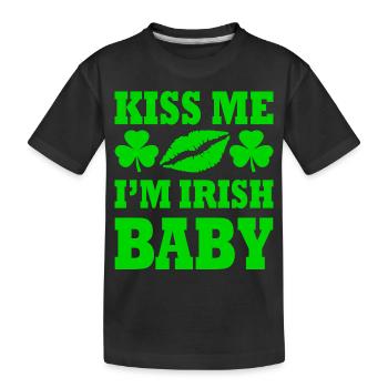 kiss me im irish baby - T-shirt bio Premium Enfant - noir - Devant