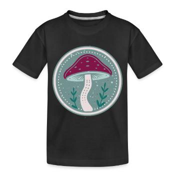 Mystic mushroom - Kids' Premium Organic T-Shirt - black - Front