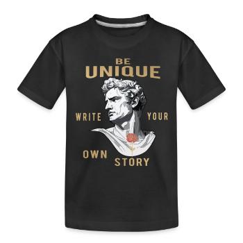 Soyez unique – Écrivez votre propre histoire - T-shirt bio Premium Enfant - noir - Devant