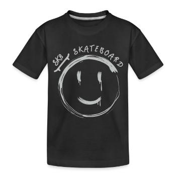 Skateboard Skater Skaten - Kinder Premium Bio T-Shirt - Schwarz - Vorne