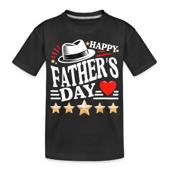 Happy Father's Day, Fathers Day For Dad 2024 - Kids' Premium Organic T-Shirt - black - Front