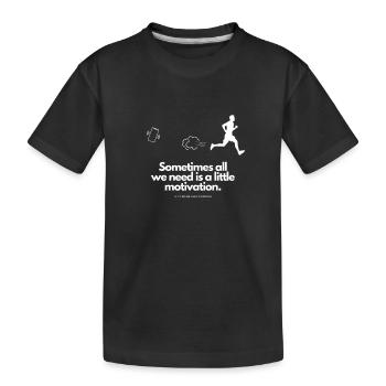 Motivation supplémentaire pour les coureurs Téléphone portable - T-shirt bio Premium Enfant - noir - Devant