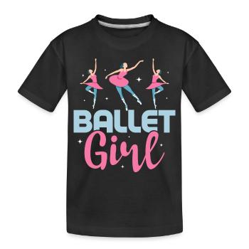 Ballerine danseuse ballerine - T-shirt bio Premium Enfant - noir - Devant