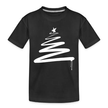 arbre de Noël arbre de Noël graffiti - T-shirt bio Premium Enfant - noir - Devant