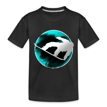 Planche à neige - T-shirt bio Premium Enfant - noir - Devant
