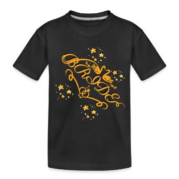 Gold Braut Verlobung Flitterwochen Hochzeit Boho - Kinder Premium Bio T-Shirt - Schwarz - Vorne