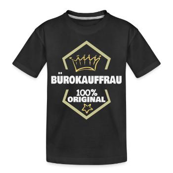 Employé de bureau comme travail - T-shirt bio Premium Enfant - noir - Devant