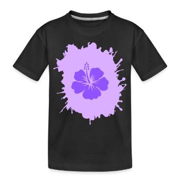 Taches d’hibiscus - T-shirt bio Premium Enfant - noir - Devant