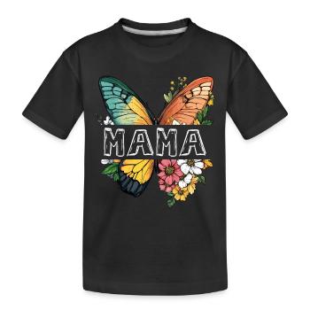 Mom Butterfly Flowers Best Mom Mother's Day - Kids' Premium Organic T-Shirt - black - Front