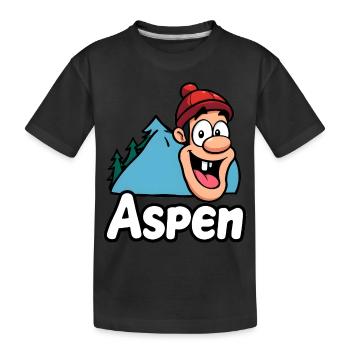 Aspen Colorado Geschenkidee - Kinder Premium Bio T-Shirt - Schwarz - Vorne