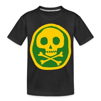 Schädel & Knochen - Kinder Premium Bio T-Shirt - Schwarz - Vorne