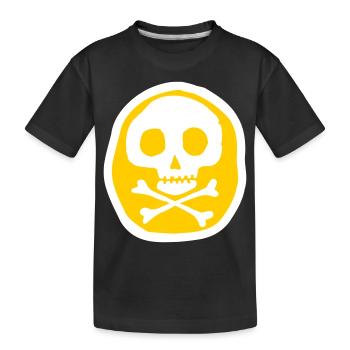 Schädel & Knochen - Kinder Premium Bio T-Shirt - Schwarz - Vorne