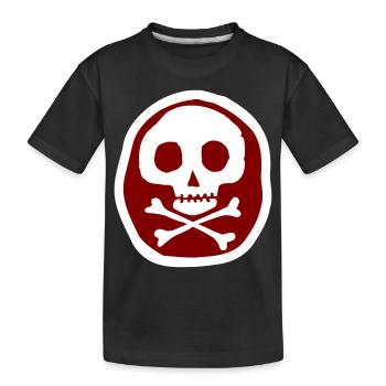 Schädel & Knochen - Kinder Premium Bio T-Shirt - Schwarz - Vorne