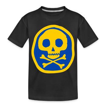 Crâne et os - T-shirt bio Premium Enfant - noir - Devant