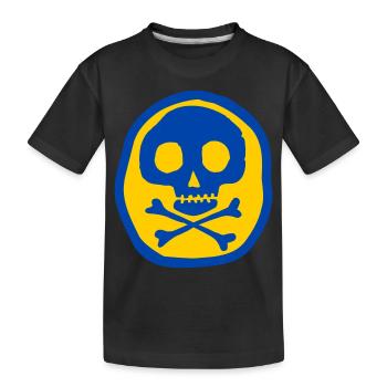 Skull and bones - Kids' Premium Organic T-Shirt - black - Front