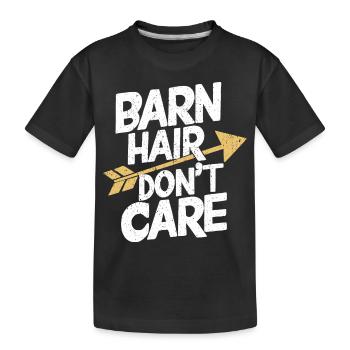 Pour les cavalières et les amoureux des écuries - T-shirt bio Premium Enfant - noir - Devant