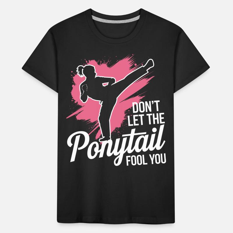 Queue de cheval avec puissance T-shirt bio Premium Enfant