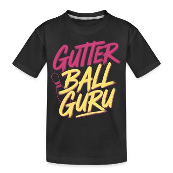 Gutter Ball Guru 13 - Kinder Premium Bio T-Shirt - Schwarz - Vorne