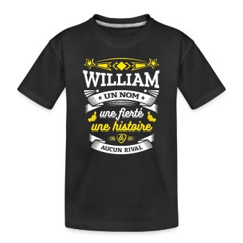 WILLIAM UN NOM UNE FIERTÉ AUCUN RIVAL - T-shirt bio Premium Enfant - noir - Devant