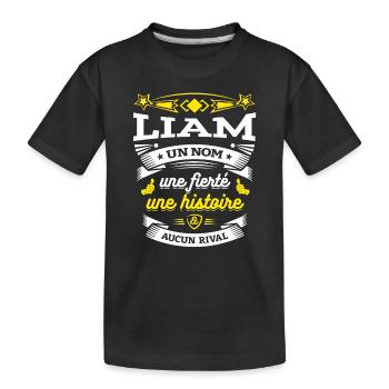 LIAM UN NOM UNE FIERTÉ AUCUN RIVAL - T-shirt bio Premium Enfant - noir - Devant
