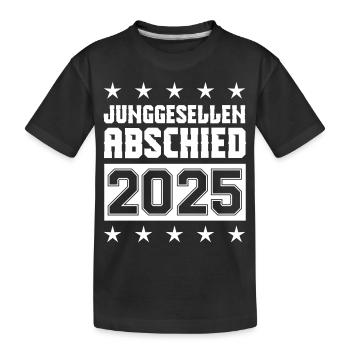 Enterrement de vie de garçon 2025 - T-shirt bio Premium Enfant - noir - Devant