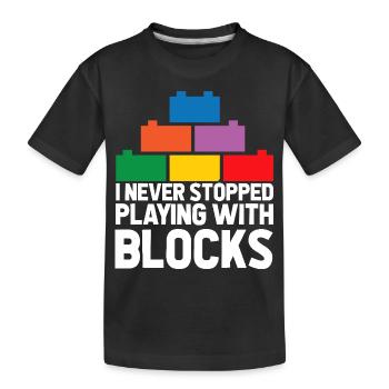 Brick Builder Brick Building Master Builder - Kids' Premium Organic T-Shirt - black - Front