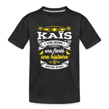 KAÏS UN NOM UNE FIERTÉ AUCUN RIVAL - T-shirt bio Premium Enfant - noir - Devant