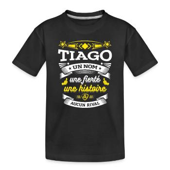 TIAGO UN NOM UNE FIERTÉ AUCUN RIVAL - T-shirt bio Premium Enfant - noir - Devant