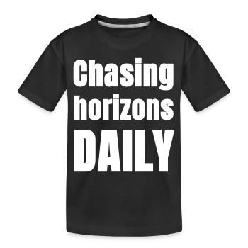 À la poursuite des horizons au quotidien - T-shirt bio Premium Enfant - noir - Devant