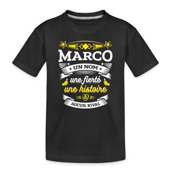 MARCO UN NOM UNE FIERTÉ AUCUN RIVAL - T-shirt bio Premium Enfant - noir - Devant