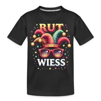 Köln Rut und Wiess - Karneval Outfit - Kinder Premium Bio T-Shirt - Schwarz - Vorne