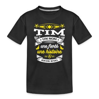 TIM PARFAIT - PRENOM TIM - T-shirt bio Premium Enfant - noir - Devant