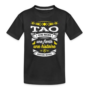 TAO UN NOM UNE FIERTÉ AUCUN RIVAL - T-shirt bio Premium Enfant - noir - Devant